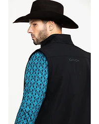 Cinch Men's Solid Bonded Softshell Zip Vest