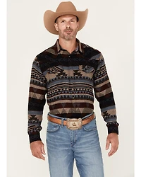 Cody James Men's Stagecoach Southwestern Print Long Sleeve Snap Western Shirt