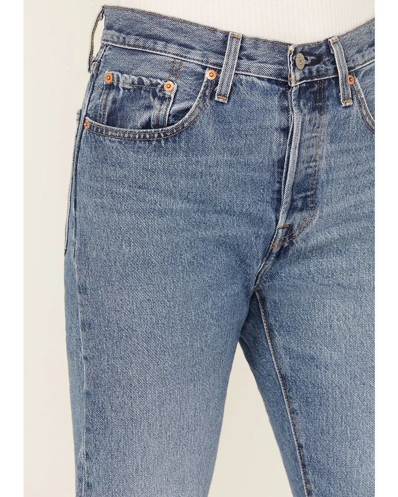 Levi's Premium Women's Medium Wash Must Be Mine 501 Cropped Jeans