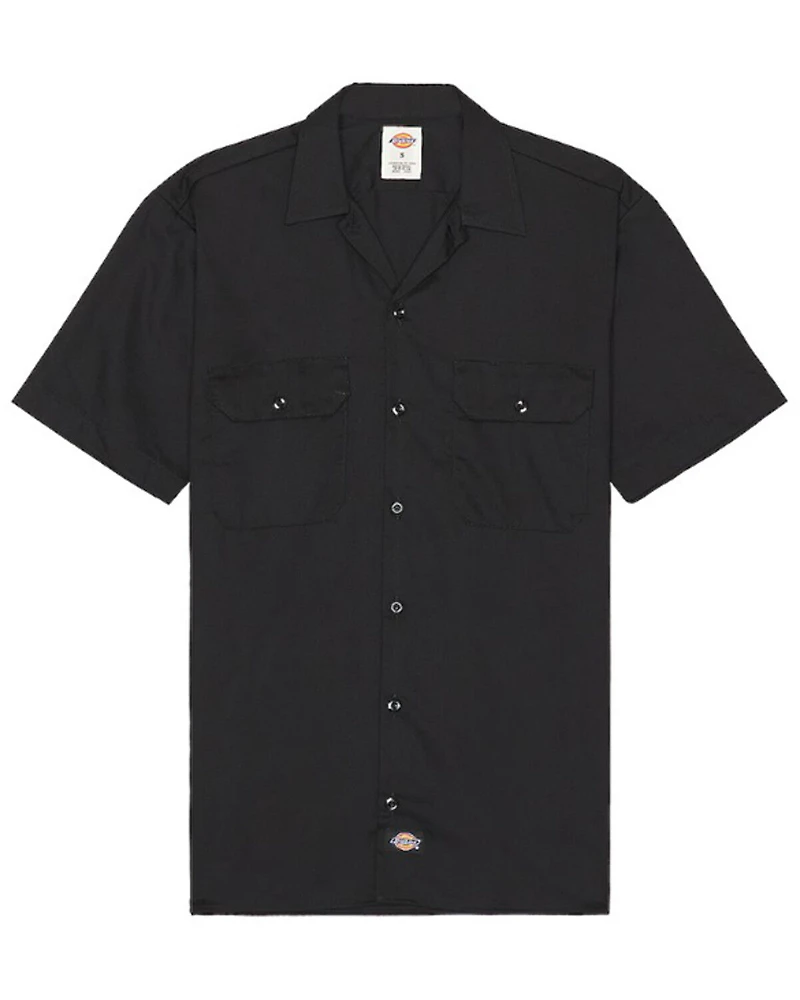 Dickies Men's Solid Twill Short Sleeve Button-Down Work Shirt - Big