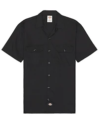 Dickies Men's Solid Twill Short Sleeve Button-Down Work Shirt - Big