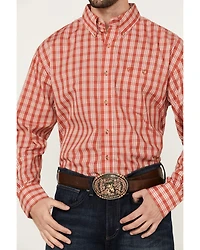 Wrangler Men's Classic Plaid Print Long Sleeve Button-Down Western Shirt