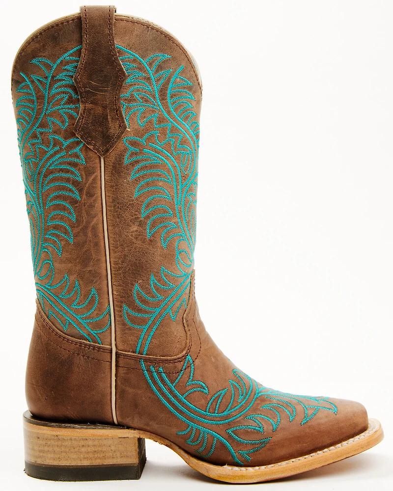 Corral Girls' Embroidered Western Boots - Broad Square Toe