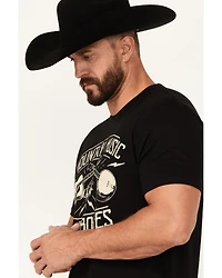 Moonshine Spirit Men's Blue Grass Short Sleeve Graphic T-Shirt