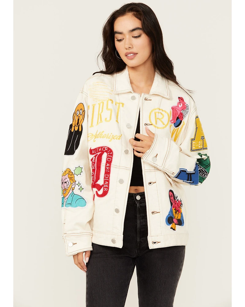 First Row Women's Embroidered Denim Jacket