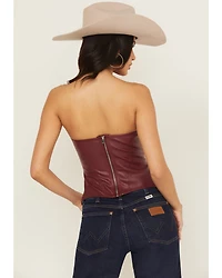 Fornia Women's Boot Barn Exclusive Rose Embossed Faux Leather Bustier