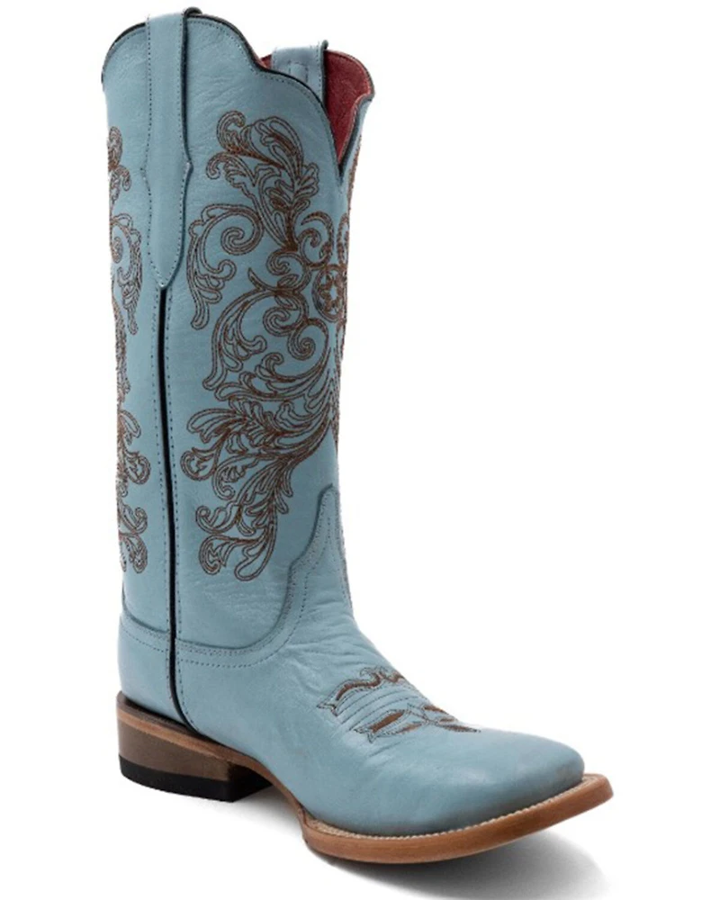 Ferrini Women's Ella Cross Western Boots - Broad Square Toe