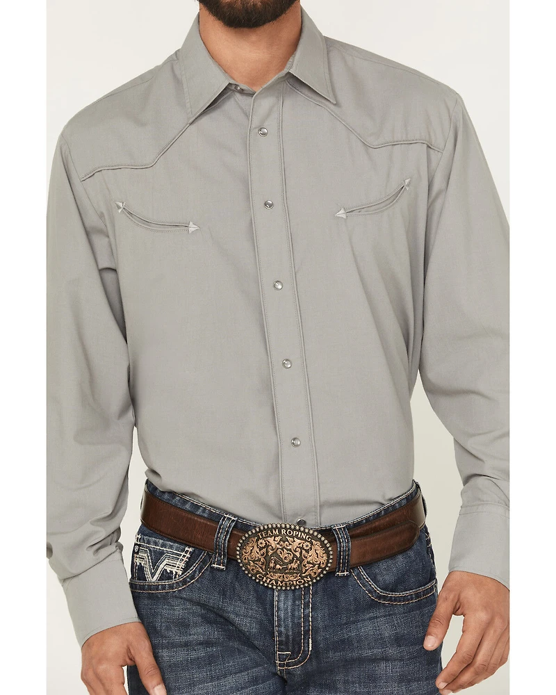 Roper Men's Desert Embroidered Long Sleeve Snap Stretch Western Shirt