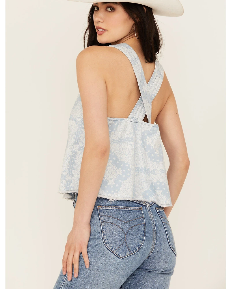 Wrangler Women's Bandana Print Sleeveless Tank Top