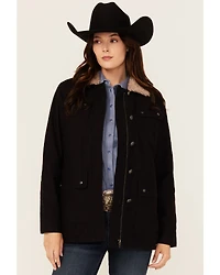 Shyanne Women's Canvas Sherpa Lined Button-Down Jacket