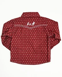 Cowboy Hardware Toddler Boys' Geo Print Long Sleeve Pearl Snap Western Shirt