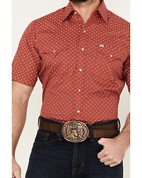 Ely Walker Men's Mini Bandana Geo Print Short Sleeve Snap Western Shirt