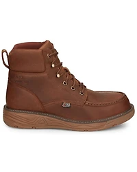 Justin Men's Rush Waterproof 6" Lace-Up Wedge Work Boots - Composite Toe