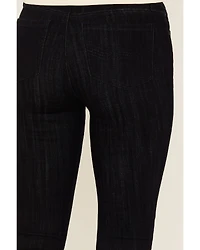 Idyllwind Women's Outlaw High Rise Studded Fringe Super Stretch Flare Jeans