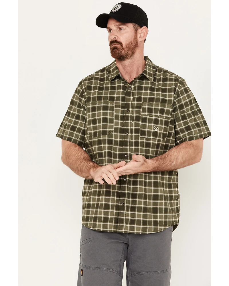 Hawx Men's Oxford Short Sleeve Button-Down Work Shirt