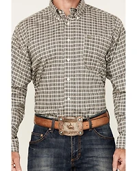 Cinch Men's Geo Print Long Sleeve Button-Down Western Shirt