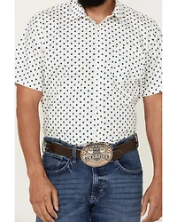 Gibson Trading Co Men's Reed Geo Print Short Sleeve Button-Down Western Shirt