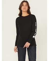 Carhartt Women's Loose Fit Heavyweight Long Sleeve Logo Graphic Work Tee