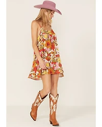 Show Me Your Mumu Women's Oasis Floral Print Mini Dress