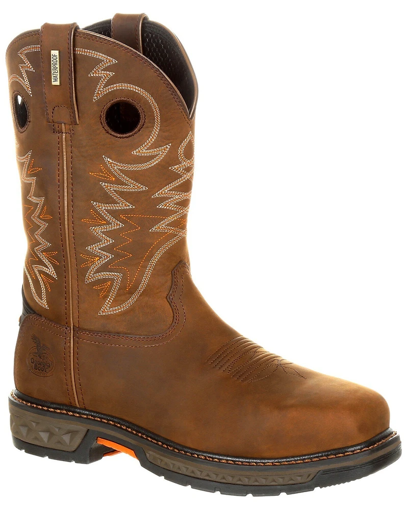 Georgia Boot Men's Carbo-Tec LT Waterproof Western Work Boots - Alloy Toe