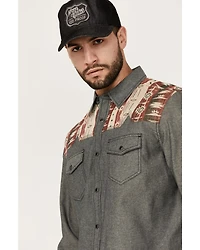 Moonshine Spirit Men's Highway Southwestern Yoke Long Sleeve Snap Western Shirt