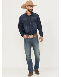 Cinch Men's Sliver Label Medium Wash Slim Straight Rigid Denim Jeans