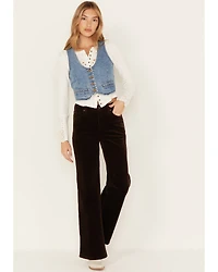 Cleo + Wolf Women's High Rise Loose Corduroy Wide Jeans