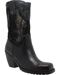 AdTec Women's 11" Laser Eagle Biker Boots