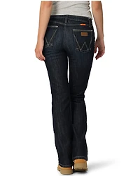 Wrangler Women's FR Mae Cherry Point Dark Wash Bootcut Work Jeans