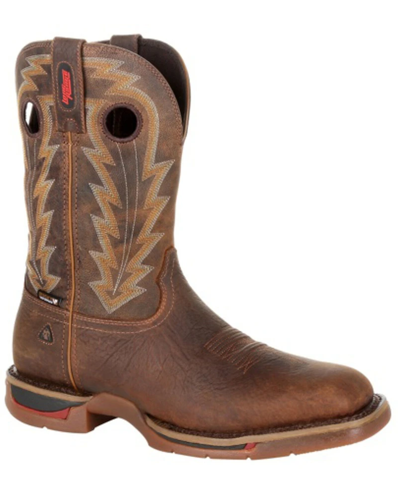 Rocky Men's Long Range Waterproof Western Boots - Square Toe
