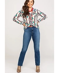Levi's Women's Classic Straight Mid Rise Maui Waterfall Jeans