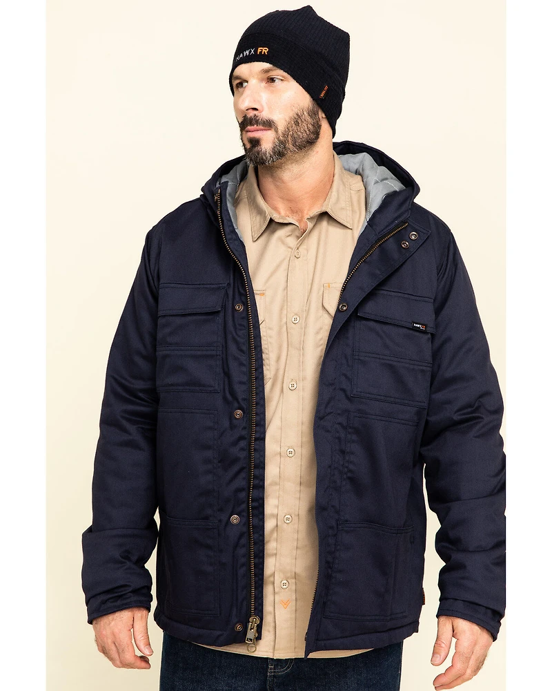 Hawx Men's FR Duck Hooded Work Jacket - Tall