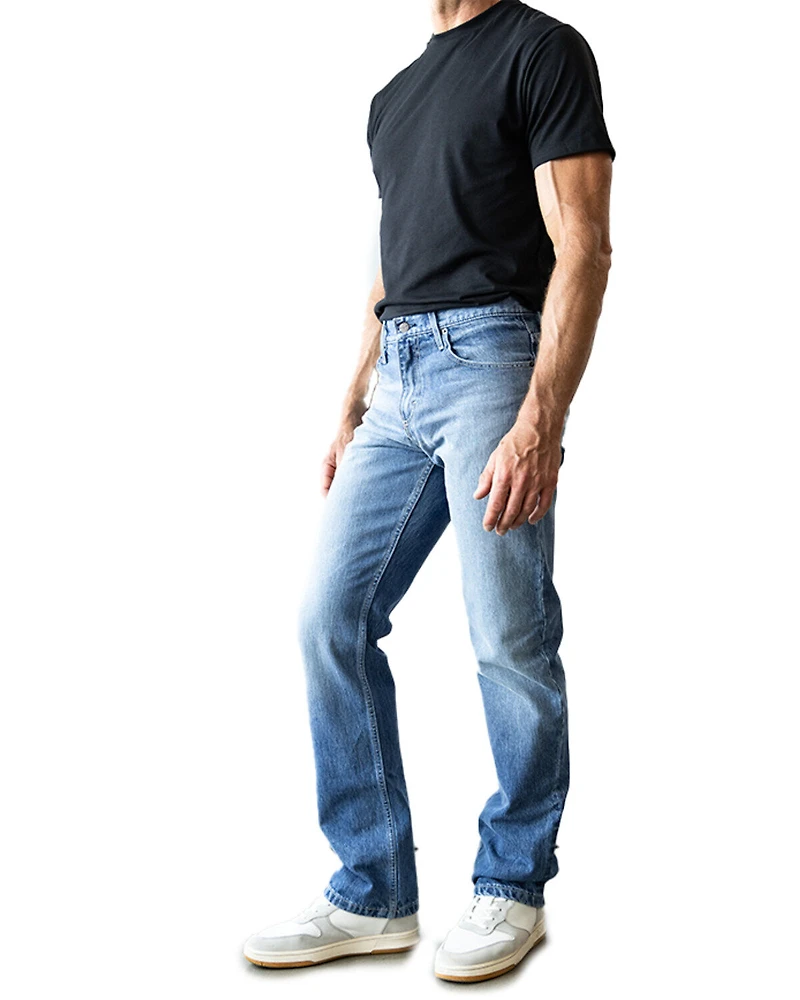 Kimes Ranch Men's James Light Wash Straight Bootcut Rigid Denim Jeans