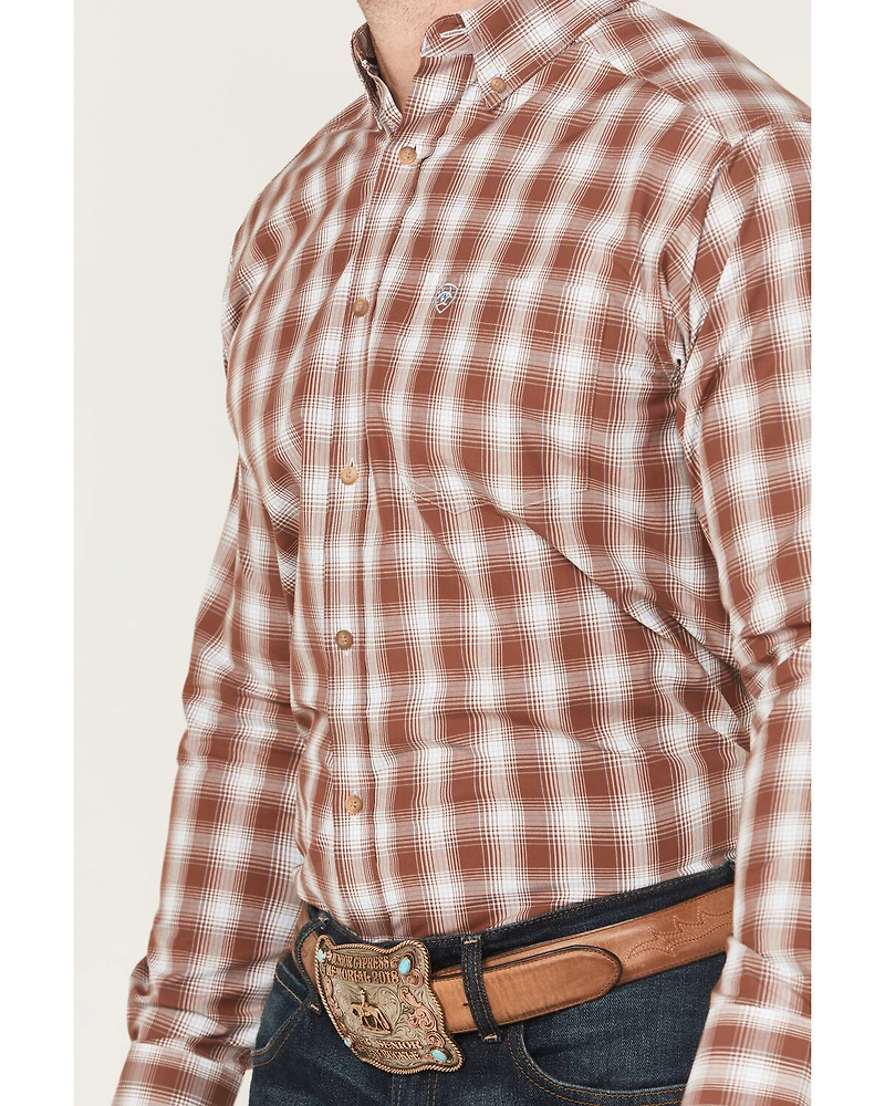 Ariat Men's Cruz Pro Series Plaid Print Long Sleeve Button-Down Stretch Western Shirt