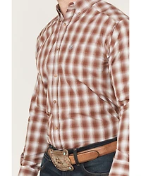 Ariat Men's Cruz Pro Series Plaid Print Long Sleeve Button-Down Stretch Western Shirt