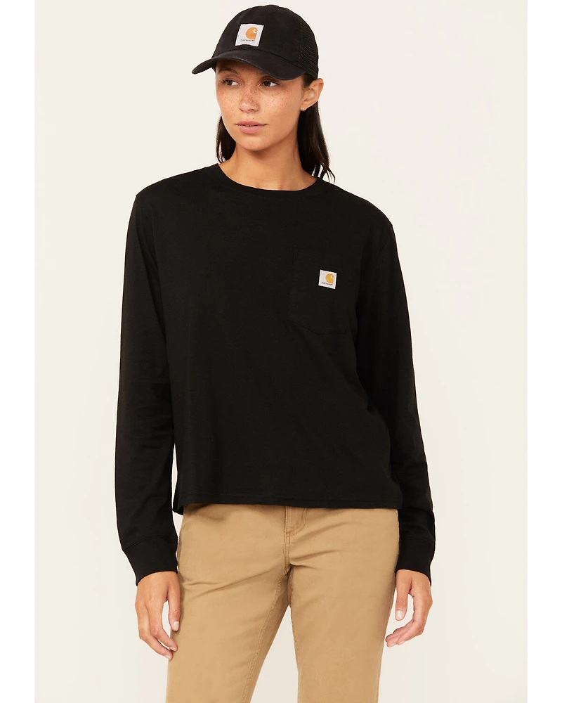 Carhartt Women's Loose Fit Lightweight Long Sleeve Pocket T-Shirt