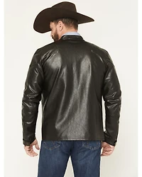 Moonshine Spirit Men's Faux Leather Moto Jacket