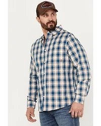 Brothers and Sons Men's Woodward Plaid Print Long Sleeve Button-Down Western Shirt