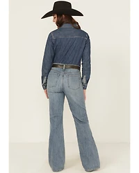 Cinch Women's Tatum Medium Wash High Rise Easy Fit Trouser Jeans