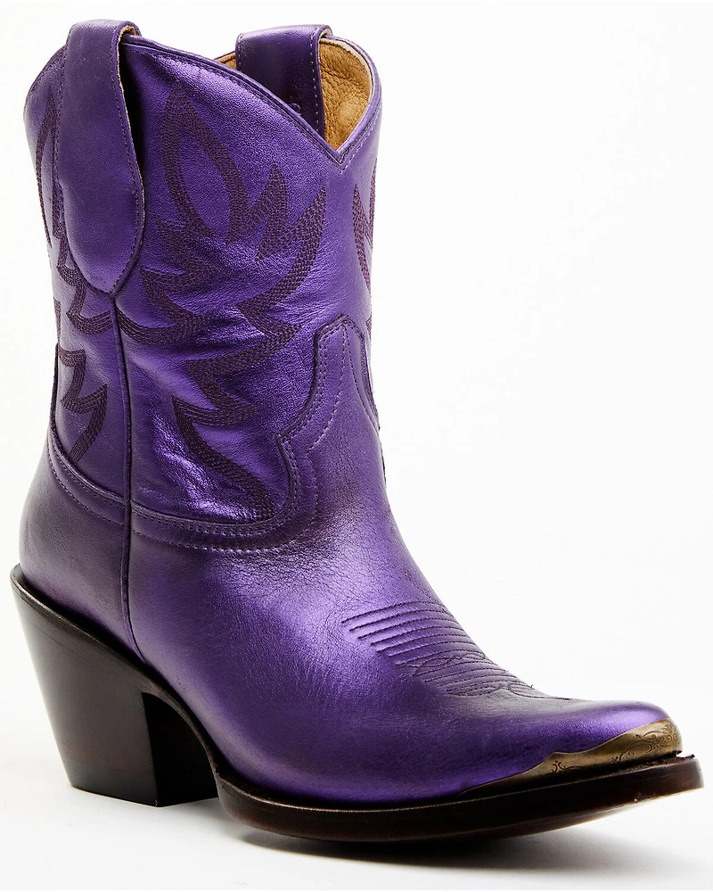 Idyllwind Women's Wheels Metallic Leather Booties - Round Toe