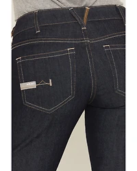 Ariat Women's Rebar Mid Rise Durastretch Raven Rinse Work Straight Jeanss