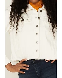 Velvet Heart Women's Jeanie Denim Frayed Hem Jacket