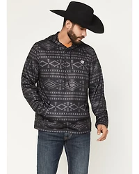Rock & Roll Denim Men's Southwestern Print Performance Hooded Sweatshirt