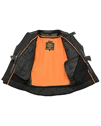Milwaukee Leather Men's 4X Side Lace Vented Scooter Jacket - Big