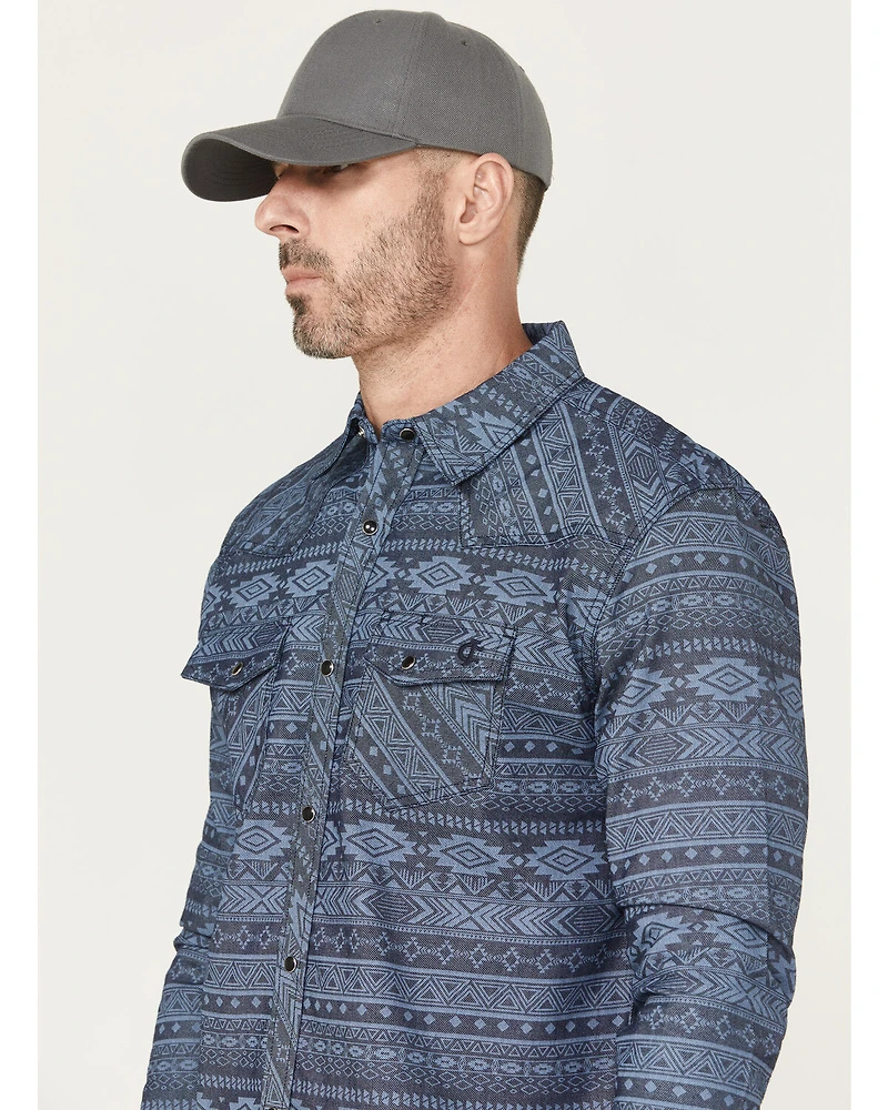 Cody James Men's FR Southwestern Print Lightweight Long Sleeve Snap Western Work Shirt