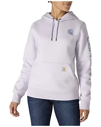 Carhartt Women's Relaxed Fit Midweight Logo Sleeve Graphic Hoodie