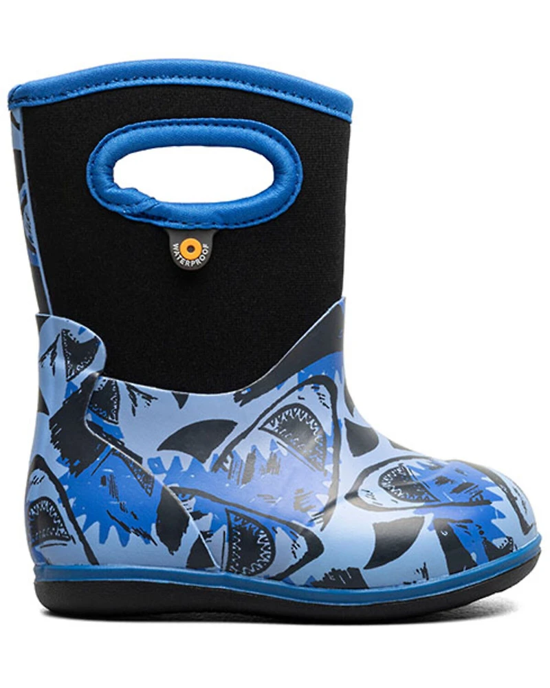 Bogs Toddler Boys' Classic Sharks Rainboots