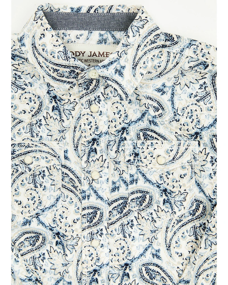 Cody James Toddler Boys' Rodeo Runway Paisley Print Long Sleeve Snap Western Shirt