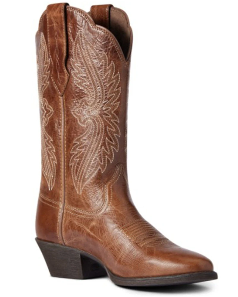 Ariat Women's Heritage R Toe Stretch Fit Full-Grain Western Performance Boots - Round