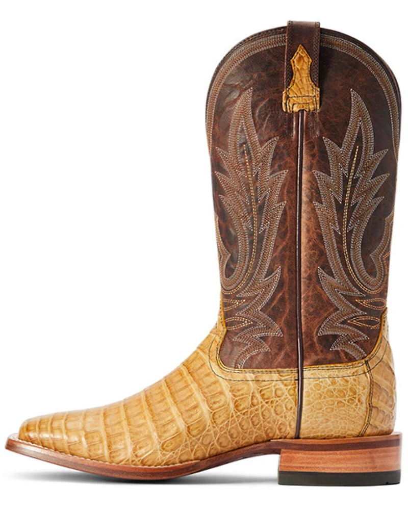 Ariat Men's Gunslinger Caiman Belly Exotic Western Boots - Broad Square Toe